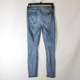 Seven7 Women Mid Wash Distressed Skinny Jeans sz 24 alternative image
