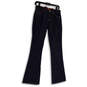 Womens Black Denim Dark Wash Pockets Comfort Bootcut Leg Jeans Size 2/28 image number 1
