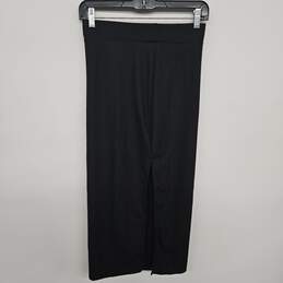 Long Black Pencil Skirt With Back  Slit alternative image
