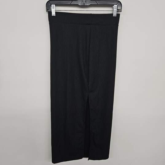 Long Black Pencil Skirt With Back  Slit image number 2