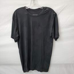 Women's Black Lululemon Breathable Mesh Activewear Shirt Size L