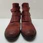 Sundance Red Suede Buckle Boots Bootie Shoes Size 6.5 image number 2