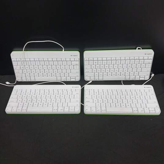 Bundle of 4 Logitech Wired Keyboard for iPad Lightning Connector image number 1