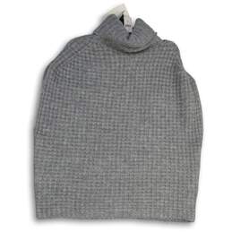 NWT John + Jean Womens Gray Waffle Knit Turtleneck Vest Sweater Size XL