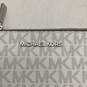 Womens White And Silver Monogram Jet Set Travel Wristlet Coin Wallet Purse image number 4