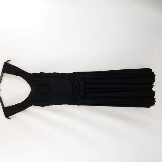 BCBGMAXAZRIA Women Black Ruched Pleated Dress S image number 2