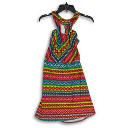 Nanette Lepore Womens Multicolor Aztec Print Sleeveless Cover-Up Dress Size L