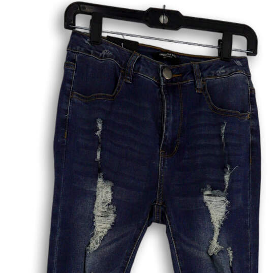 NWT Womens Blue Hi Rise Medium Wash Stretch Pockets Denim Skinny Jeans Sz 1 image number 3