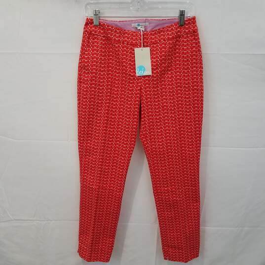Boden Glasses Patterned Pants Women's Petite Size 6P NWT image number 1