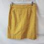 Boden Yellow Floral Print Pattern Skirt Size 2 image number 1