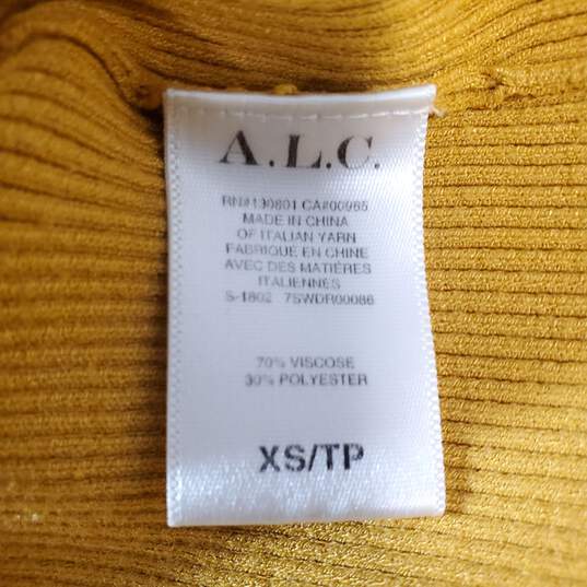 ALC Women Mustard Yellow  Midi Dress Sz XS image number 4