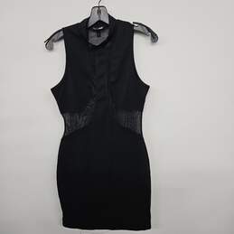 Black Haley Mini Sheer Dress