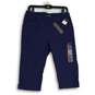 NWT Lee Womens Sculpting Navy Blue Slim Fit Mid Rise Skimmer Capri Pants Size 10 image number 1