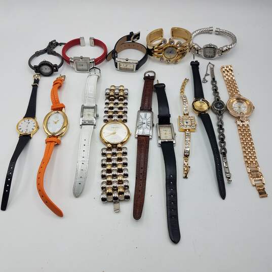 Untested Ladies' Quartz Fashion Wristwatches Mixed Lot of 15 - for Parts or Repair image number 1