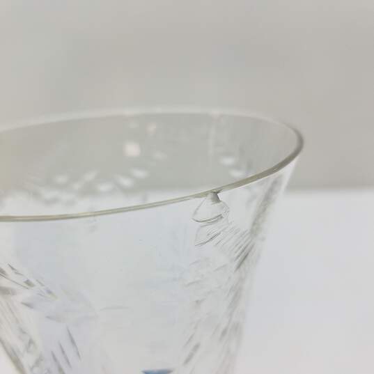 Rock Sharpe Fernwood Pattern Etched & Cut Blown Glass Water Goblet Set of 8 image number 3
