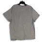 Mens Gray Pinstripe Crew Neck Short Sleeve Pullover T-Shirt Size XXL image number 2