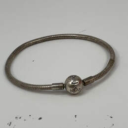 Designer Pandora 925 ALE Sterling Silver Ball Clasp Snake Chain Bracelet
