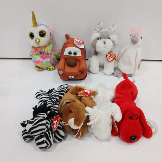 Bundle of 8 TY Beanie Baby Plush Toys image number 1