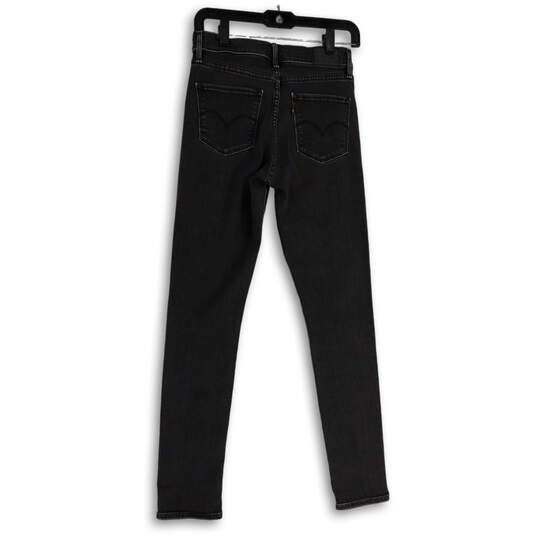 Womens Gray Denim Medium Wash Stretch Pockets Skinny Leg Jeans Size 27 image number 2