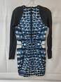 Parker Hartley Long Sleeve Mesh Arctic Blue Knit Dress Size S image number 2
