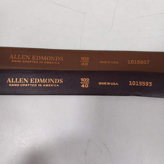 Bundle of 2 Allen Edmonds belts Size 102/40 image number 4