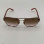 Womens AGDA/S Brown Metal Full-Rim Frame Classic Square Sunglasses image number 2