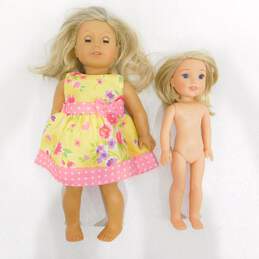American Girl Just Like You Doll 22 Truly Me Blonde Hair Blue Eyes w/ Wellie Wisher Camille