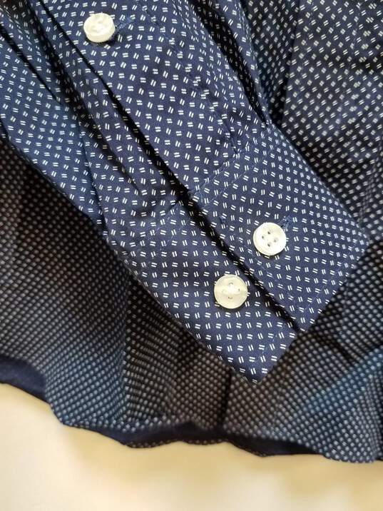 Michael Kors Blue Button-Up Long Sleeve Shirt Size M (15) image number 3