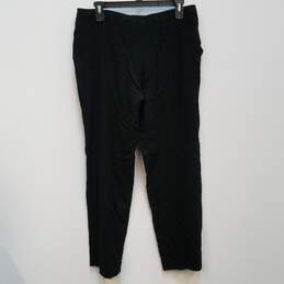 Womens Black Slash Pockets Flat Front Straight Leg Dress Pants Size 40 alternative image