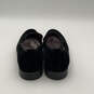 Mens Black Suede Round Toe Low Top Block Heel Slip-On Loafer Shoes Size 11 image number 4