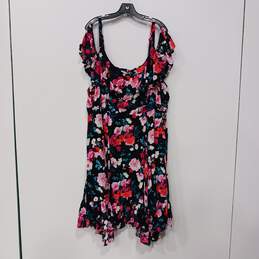 Torrid Women's Black Floral Ruffled Cold Shoulder Midi Dress Size 4/4X/26 NWT