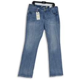 NWT Seven7 Womens Blue Denim Medium Wash Limited Edition Straight Jeans Size 16