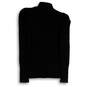 Womens Black Knitted Long Sleeve Mock Neck Classic Pullover Sweater Sz XS image number 1