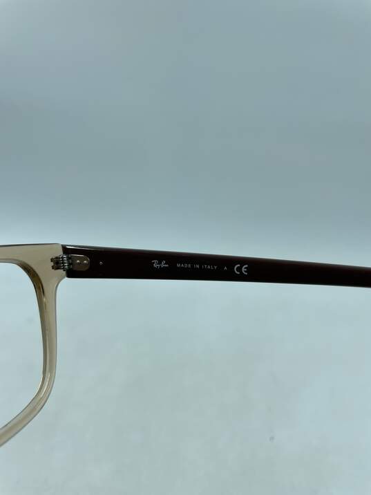 Ray-Ban Clear Tan Square Eyeglasses image number 7