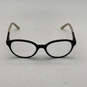 Womens VES 201 Beige Black RX Full-Rim Frame Oval Eyeglasses Frame image number 2