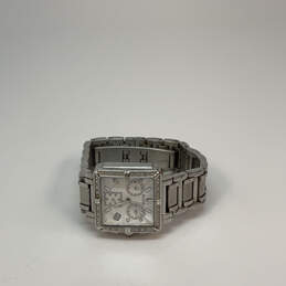 Designer Bulova Silver-Tone Chronograph Square Dial Analog Wristwatch alternative image