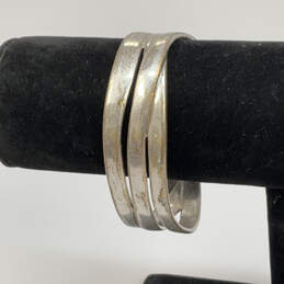 Designer Lucky Brand Silver-Tone Triple Strand Classic Cuff Bracelet