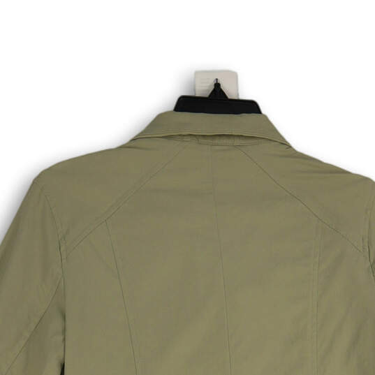 Womens Tan Bend Collar Long Sleeve Welt Pocket Button Front Jacket Size 4 image number 4