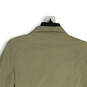 Womens Tan Bend Collar Long Sleeve Welt Pocket Button Front Jacket Size 4 image number 4