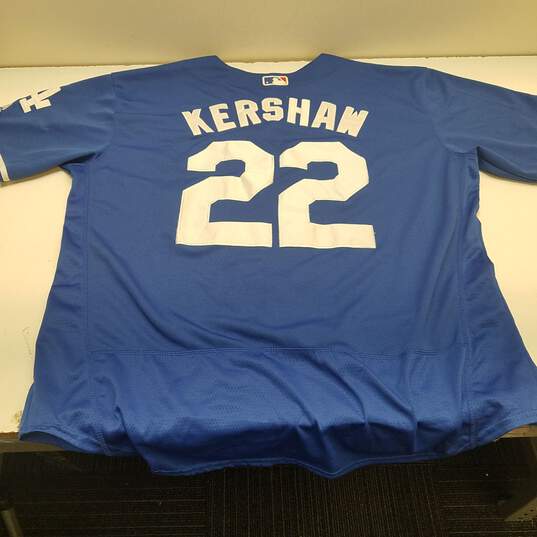 Majestic L.A. Dodgers Kershaw #22 Blue Jersey Sz. 2XL image number 2