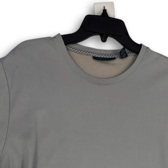 Mens Gray Crew Neck Short Sleeve Regular Fit Pullover T-Shirt Size X-Large image number 3