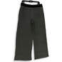 Womens Green Black Elastic Waist Wide Leg Pull-On Ankle Pants Size XL image number 2