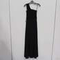 NWT Womens Black Sleeveless Asymmetrical One Shoulder Maxi Dress Size 00 image number 1
