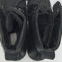 Mens Black Leather Round Toe High Top Lace-Up Combat Boots Size 10.5 image number 6