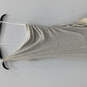 NWT Womens Silver Glitter One Shoulder Ruched Stretch Maxi Dress Size Small image number 3