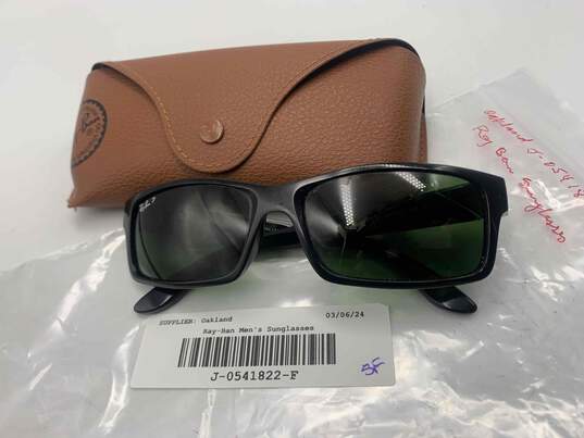 Mens RB4151 Green Lens UV Protection Wayfarer Sunglasses J-0541822-F image number 9