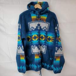 Tuntaquimba Wool Southwestern Aztec Full Zip Hoodie/Jacket LG