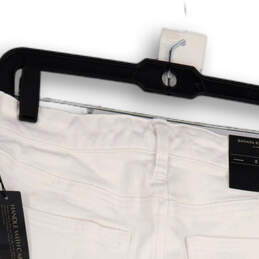 NWT Womens White Denim Pockets Flat Front Stretch Mini Skirt Size 8 alternative image