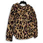 NWT Womens Multicolor Animal Print Long Sleeve Button Front Blouse Top Sz 6 image number 2