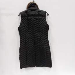 Eddie Bauer Women's Black Fur Collar Down Vest Size XS alternative image